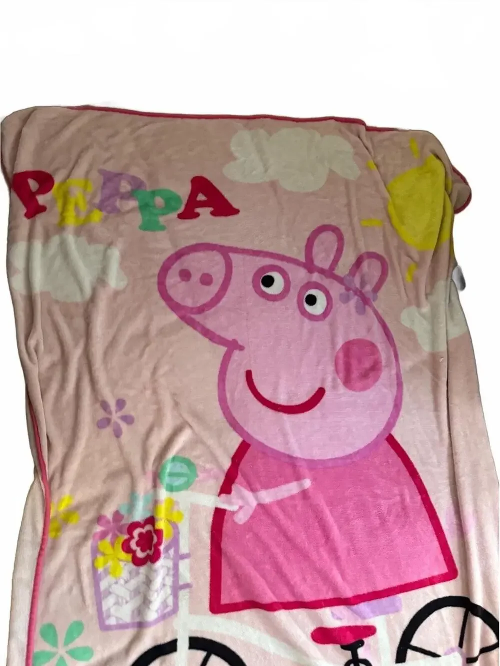 Peppa pig bike blanket plush girls boys kids cartoon [COPY]